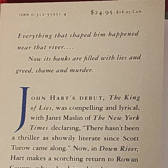 Down River A Novel by New York Times Best Selling Author John Hart - Picture 9 of 16